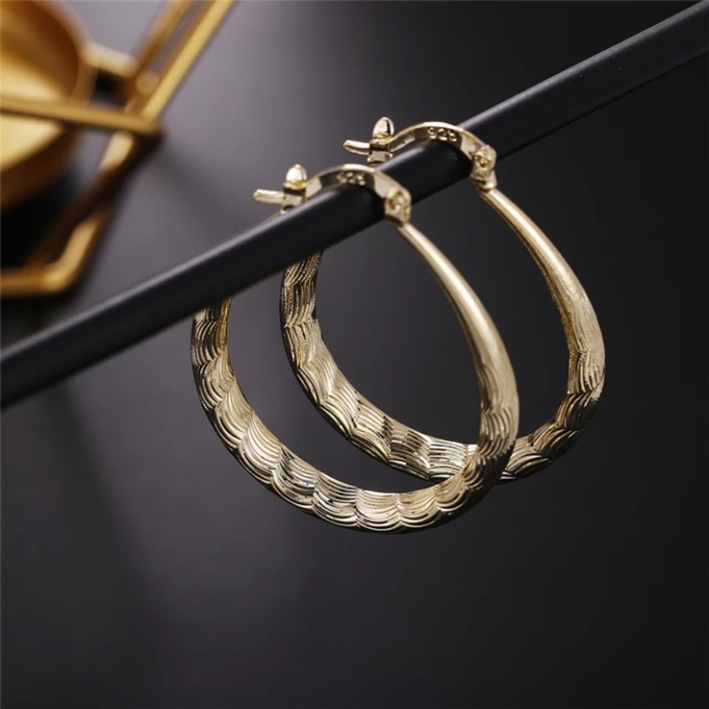 NEW Stamped 925 gold plated earrings - Picture 3 of 4